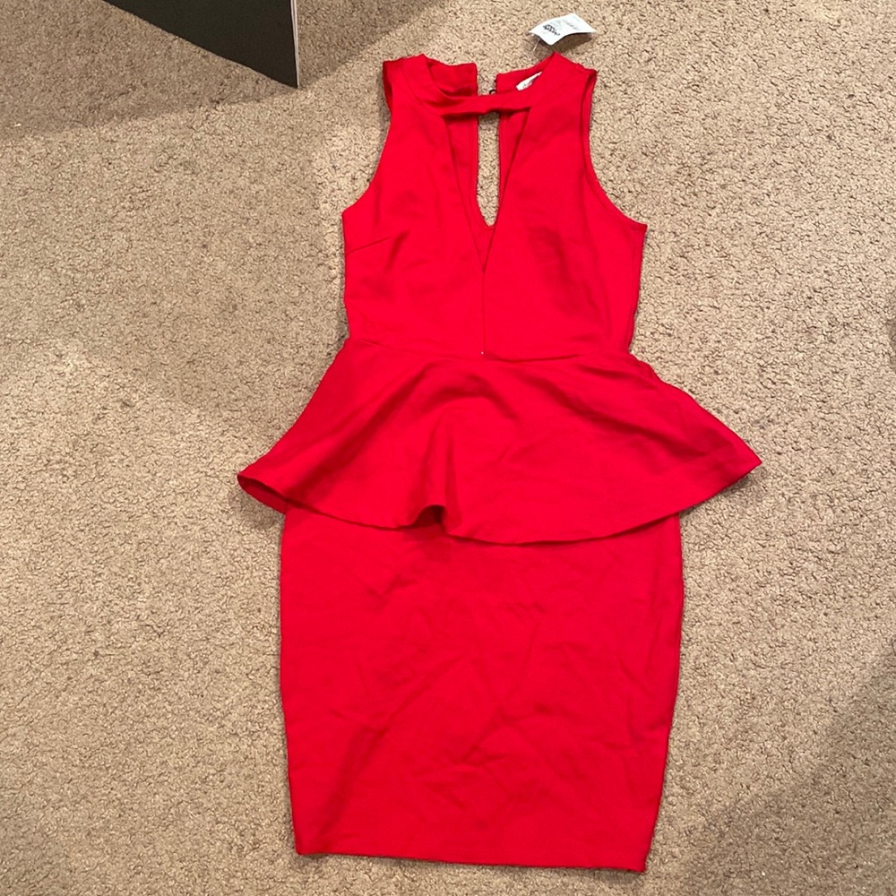 Peplum halter dress